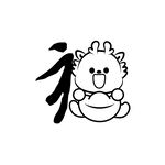小飞龙卡通头像福字