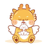 小飞龙宝宝摆件天使卡通