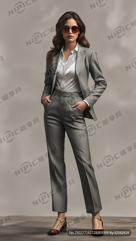 女西装平面全身照