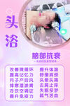 头浴 头疗展板 