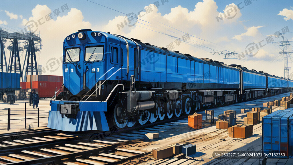 蓝色 深集运 号火车班列