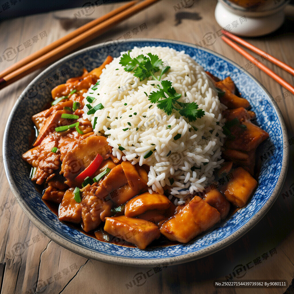 油豆腐炒肉盖浇饭