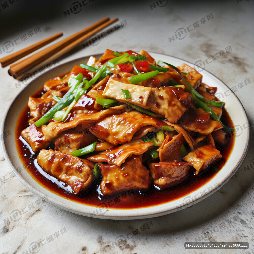 油豆腐炒肉