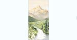 油画山水风景河流玄关画