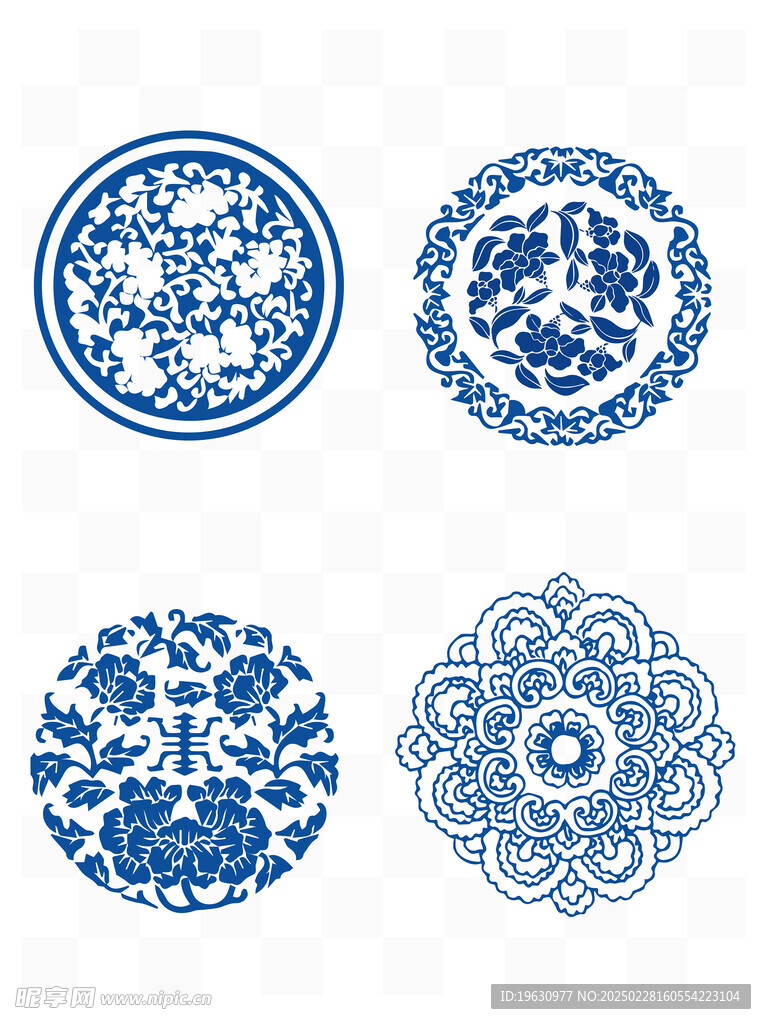 青花瓷纹样