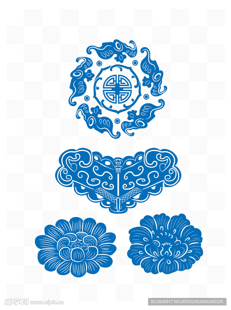 青花瓷纹样