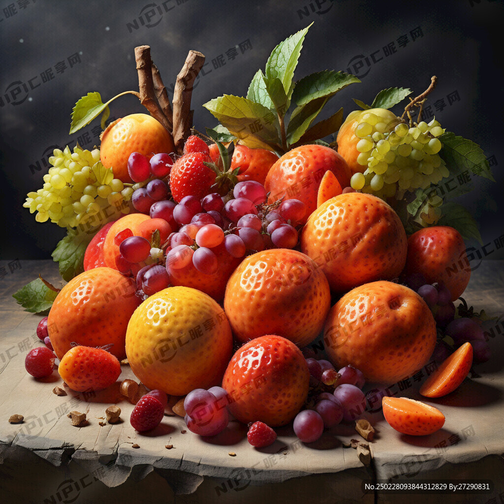 柑橘、胭脂脆桃、葡萄、草莓、姜