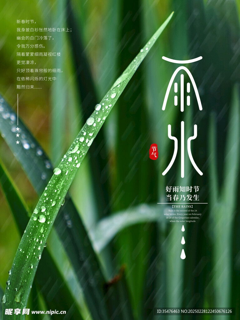 雨水海报