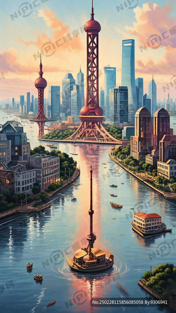 生成一张上海临港新片区的图片
