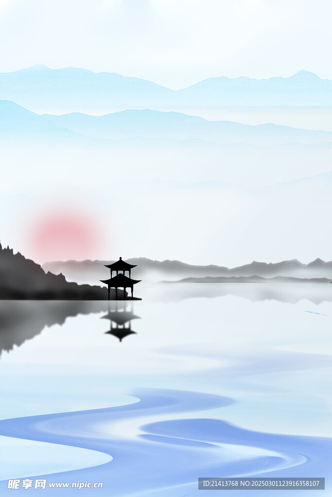 国潮古风山水