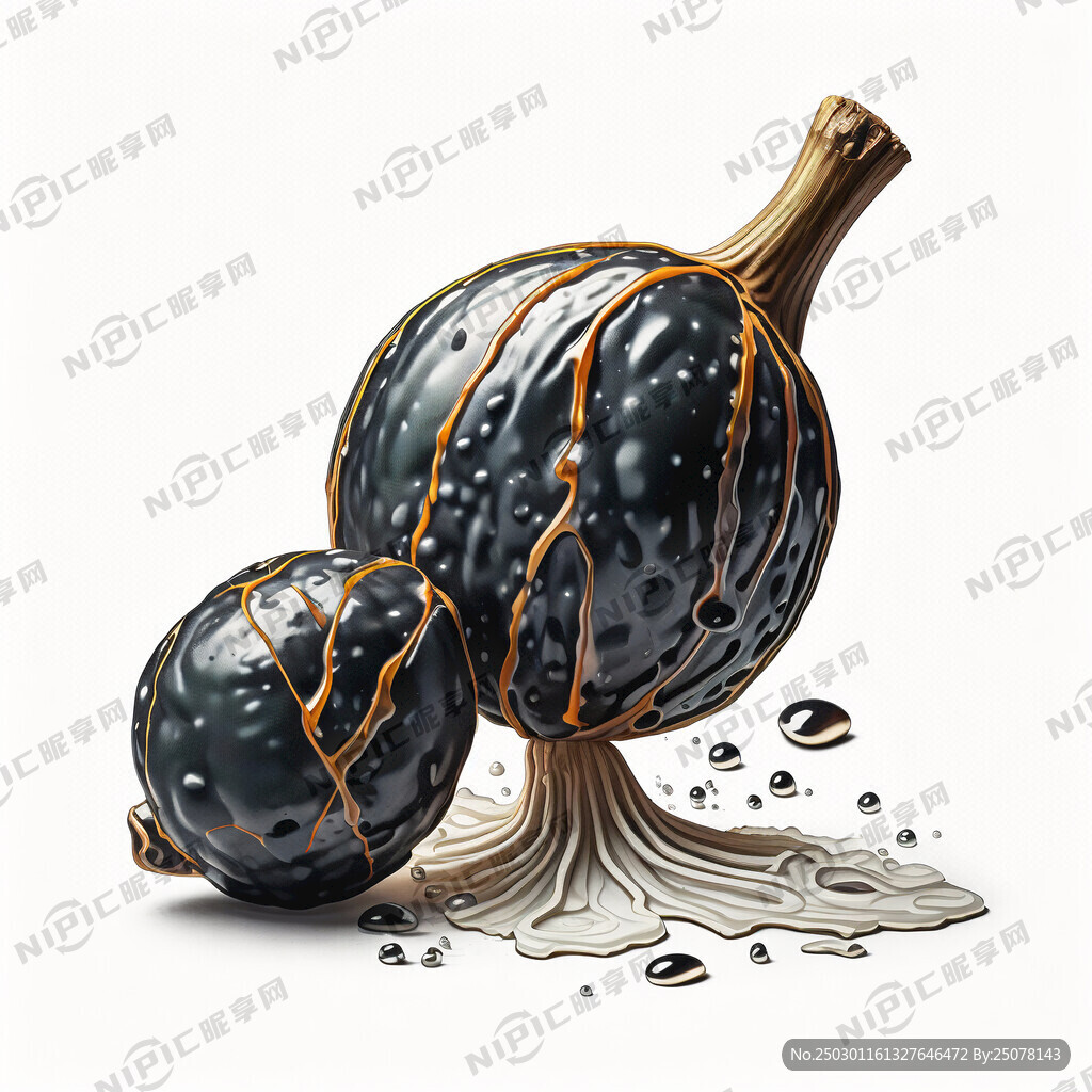 半个黑松露切开摄影图 