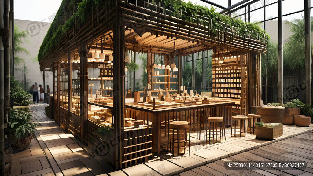 做一张用竹子搭建的简易 有档次