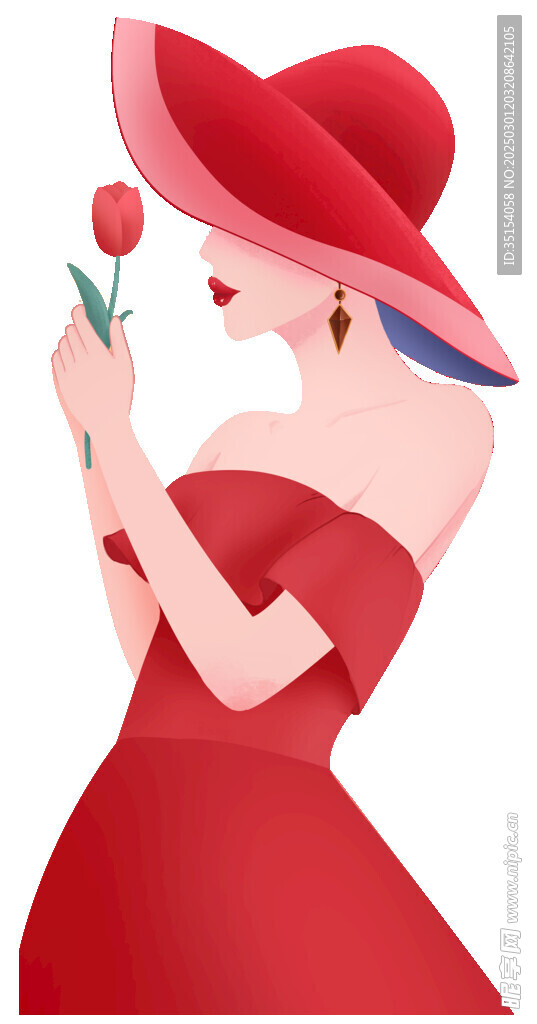 女神节插画人物