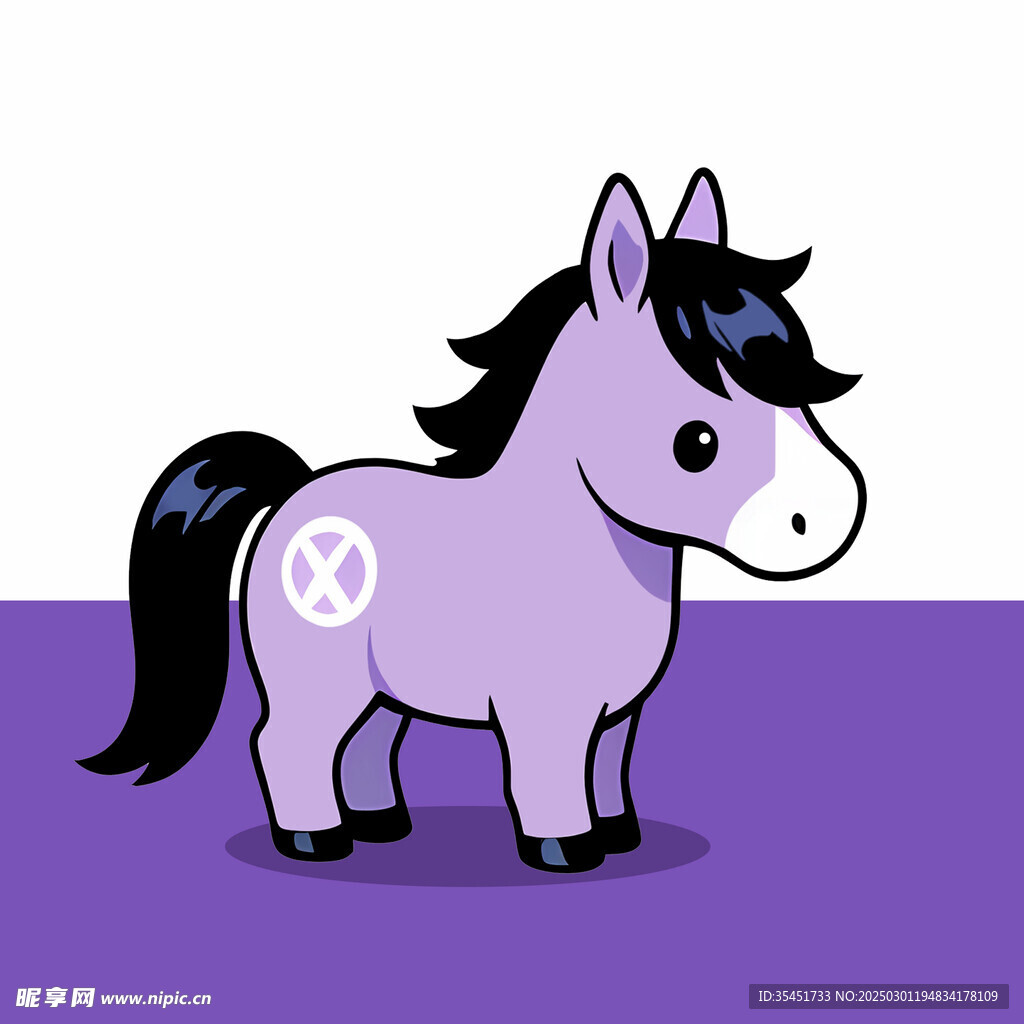 可爱创意小紫马