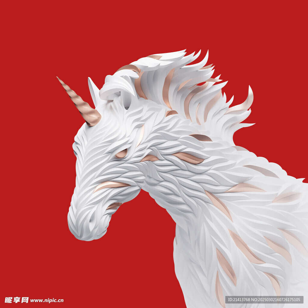 手绘独角兽 