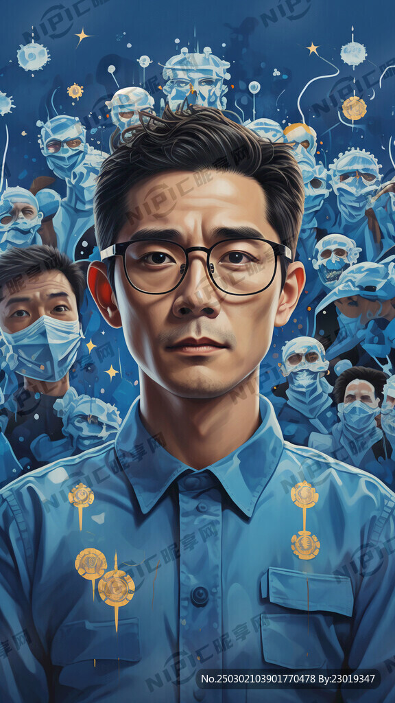 蓝色背景 创意海报