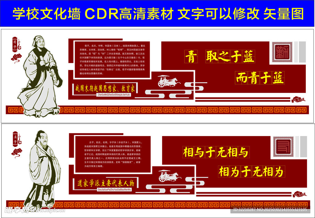 学校文化墙 名人简介