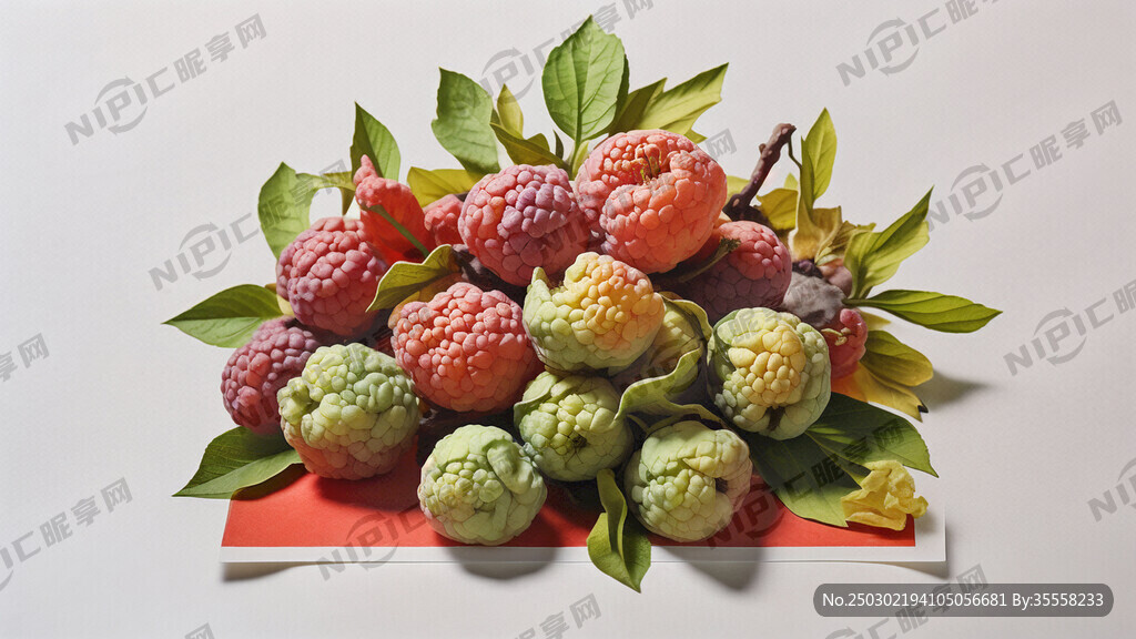制作一张芙蓉李干的彩色不干胶标