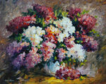里奥纳水彩花卉花瓶油画