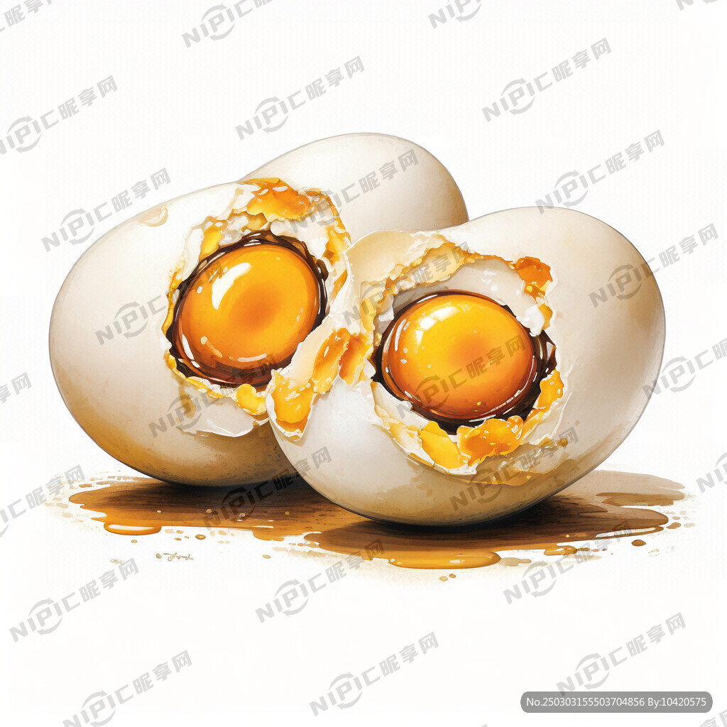 手绘双黄咸鸭蛋 流油