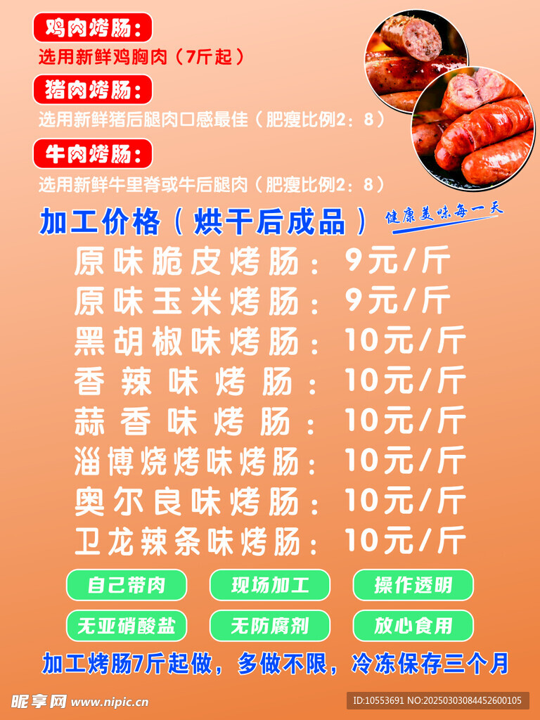 价格表