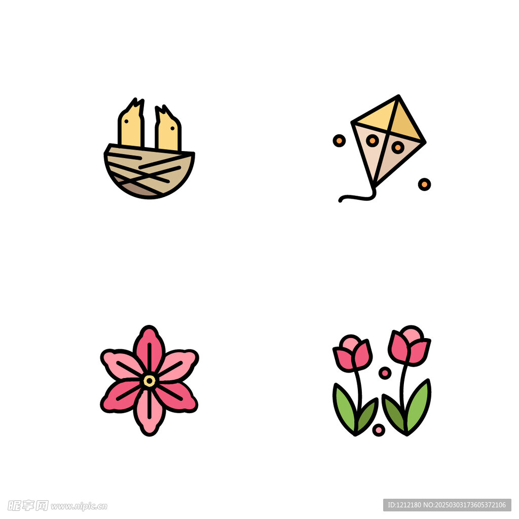 卡通花