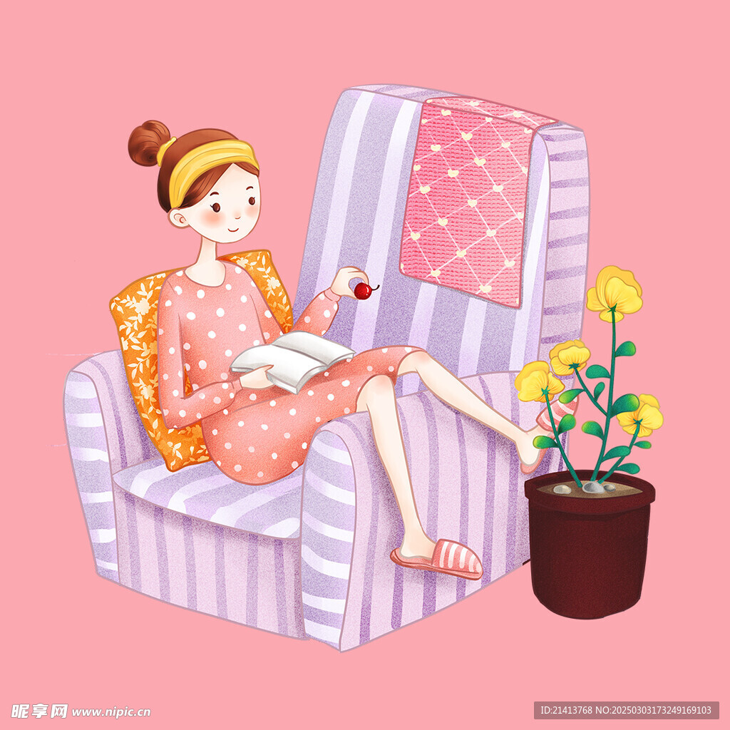 看书女孩