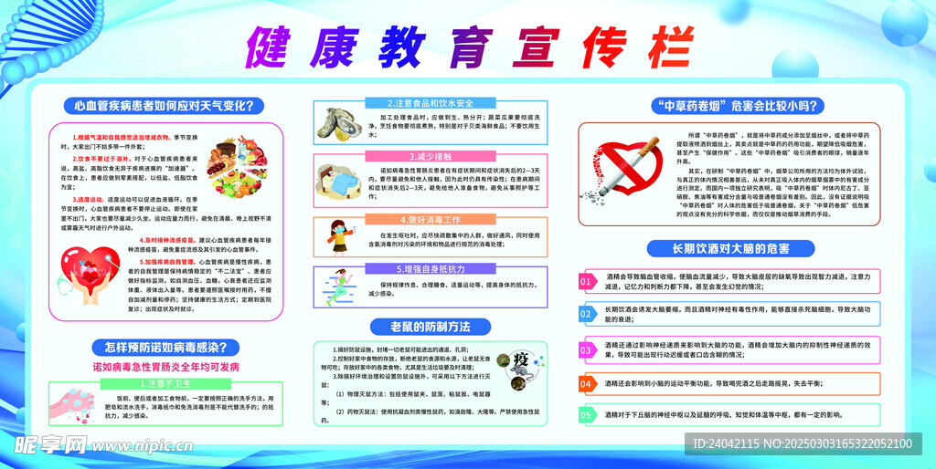 健康教育宣传栏  健康展板 