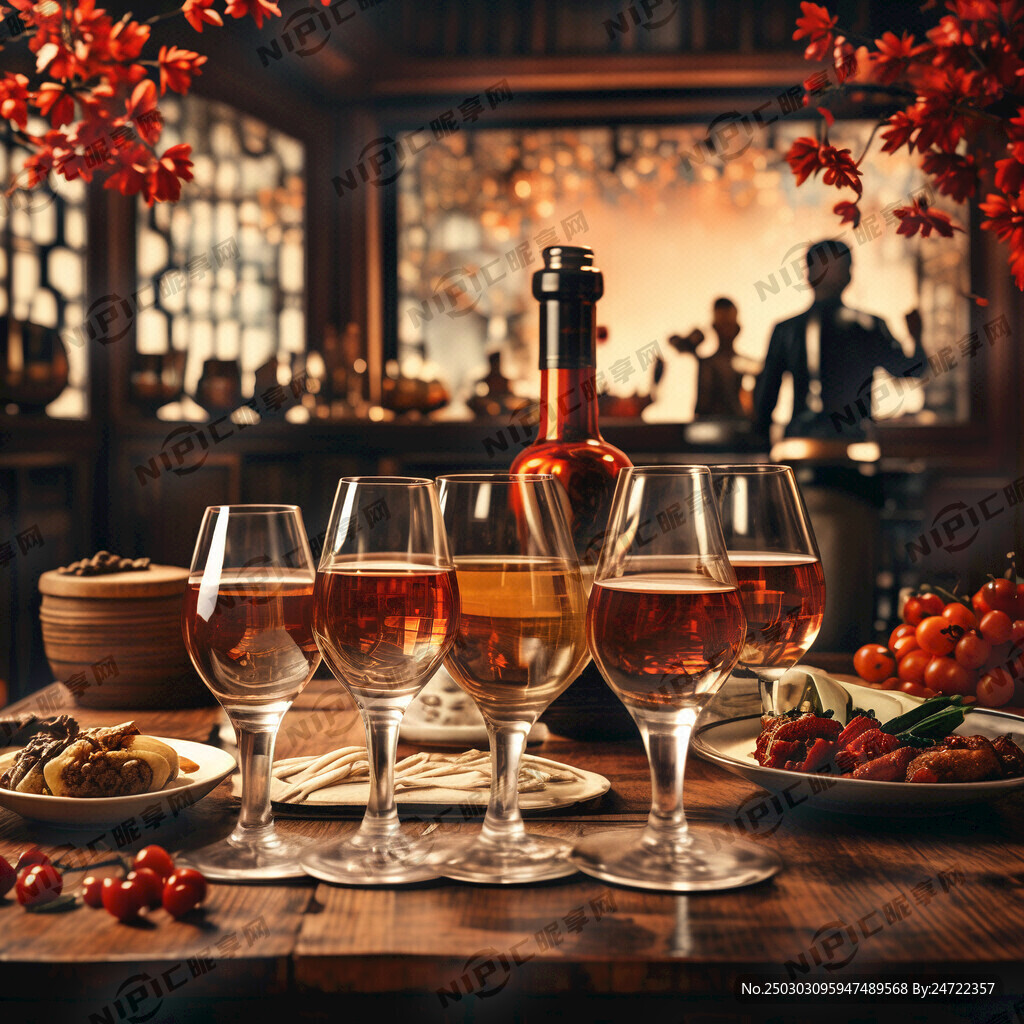 中餐场景 白酒酒杯
