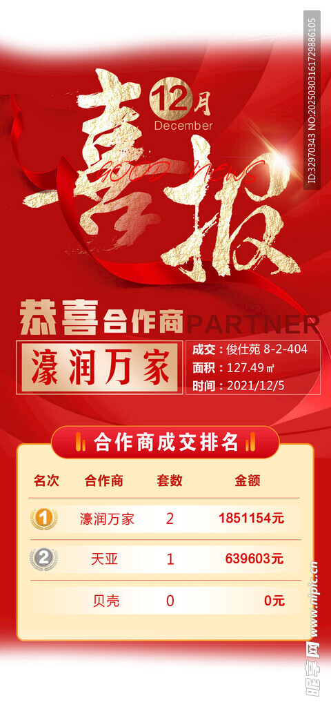 喜报海报 