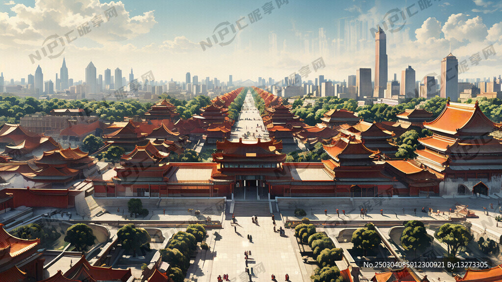 北京地标建筑线图