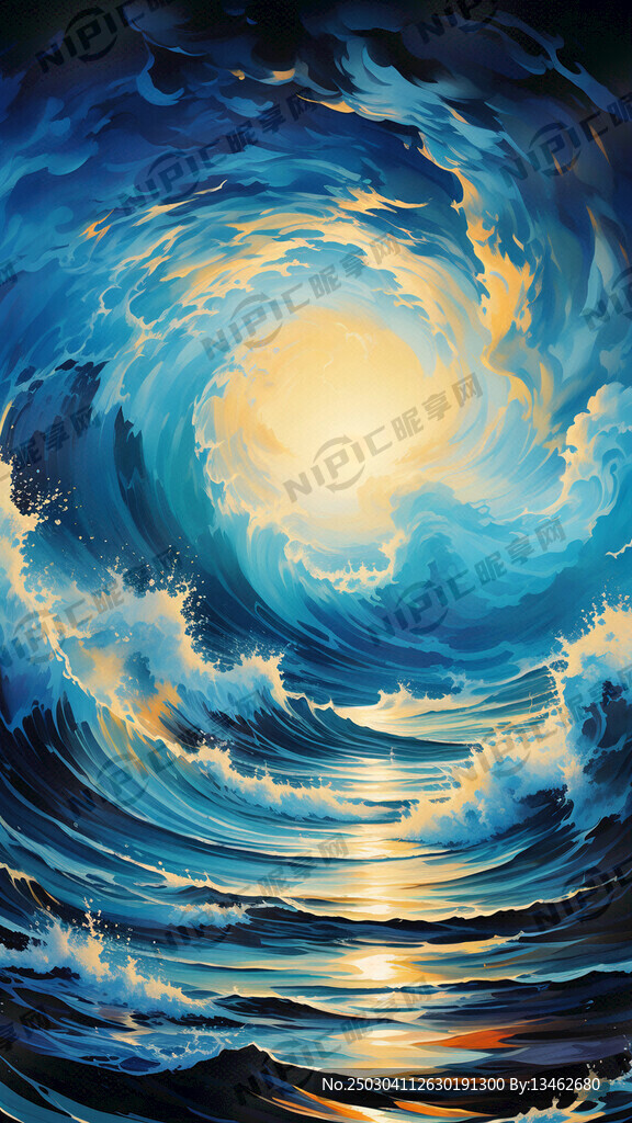 蓝色 海洋 励志 奋斗 波浪