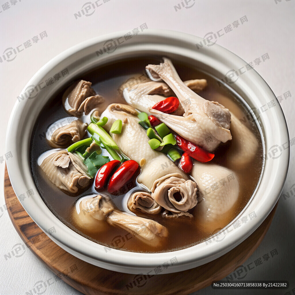当归炖鸡鸭汤料 白色钵装汤清亮
