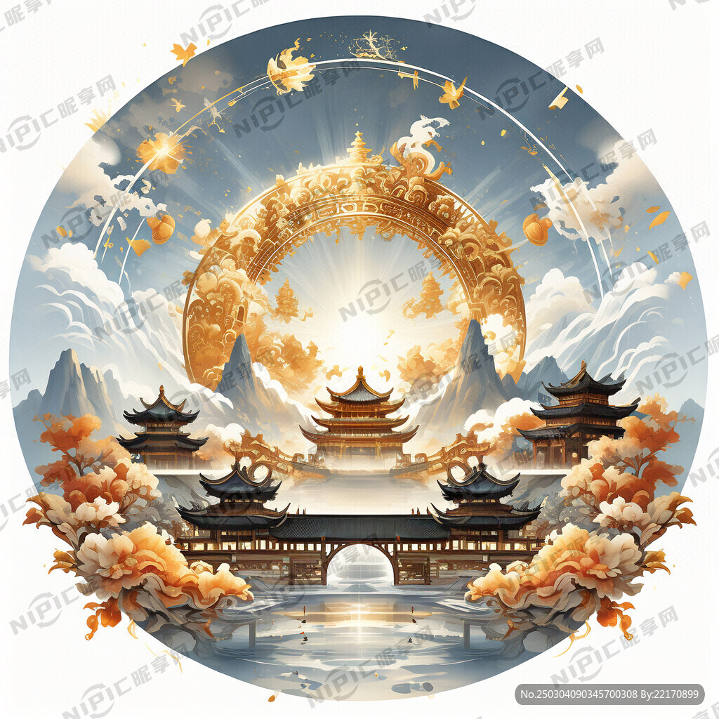 白色背景 金色光芒