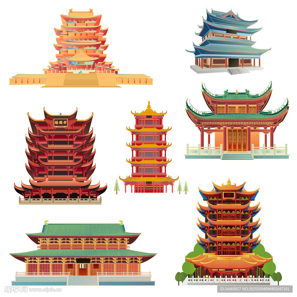 国潮中国风古建筑