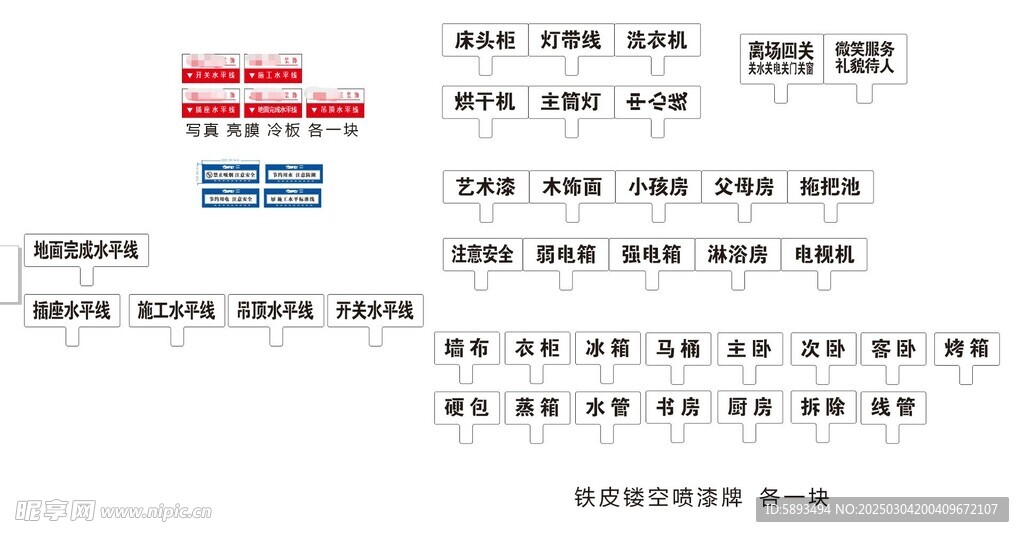 工地喷漆牌