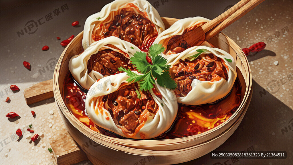 麻辣牛肉小笼包海报