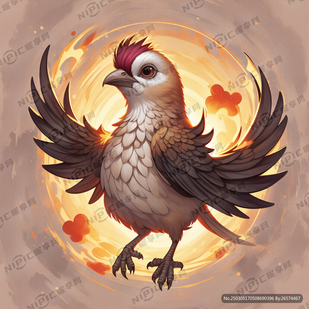 卡通版太阳鸟 代表社区形象