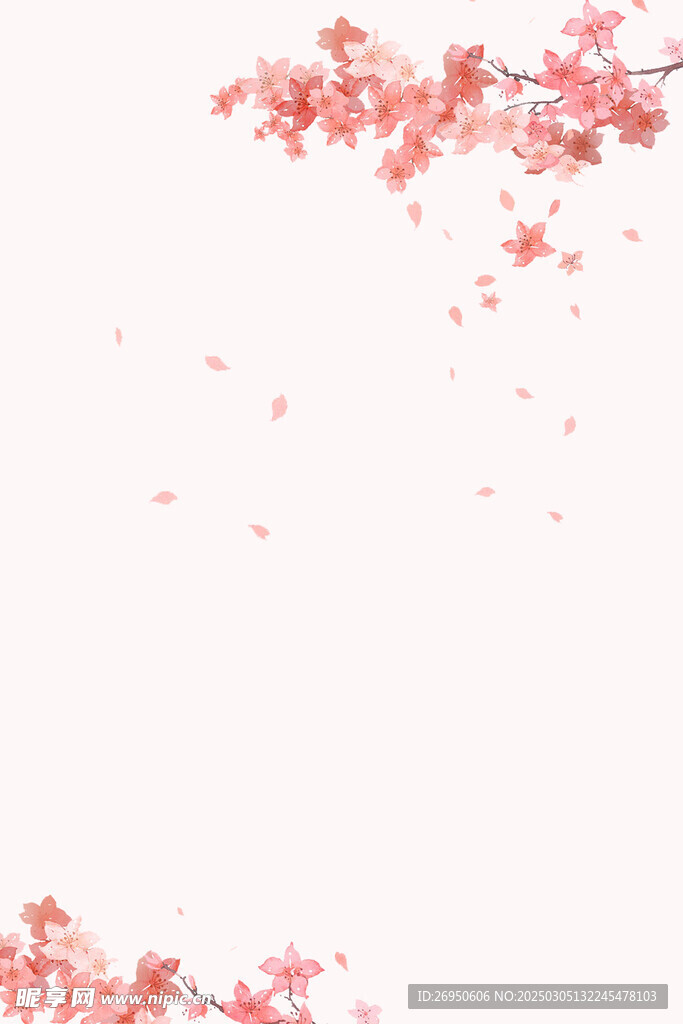 红色樱花背景