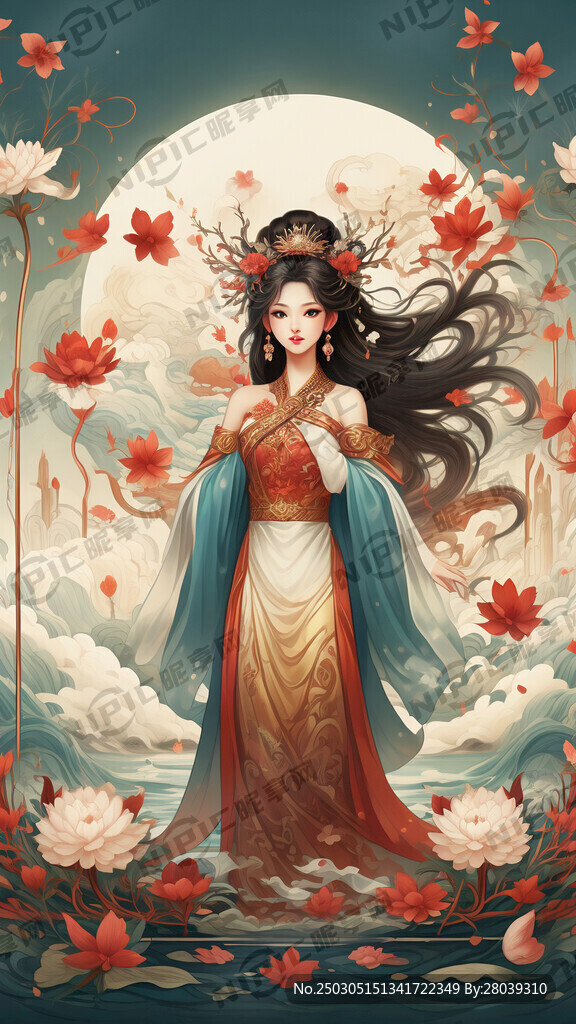 帮设计一张竖版的三八女神节海报