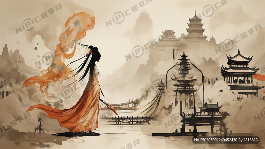 左侧边缘融入敦煌壁画元素  