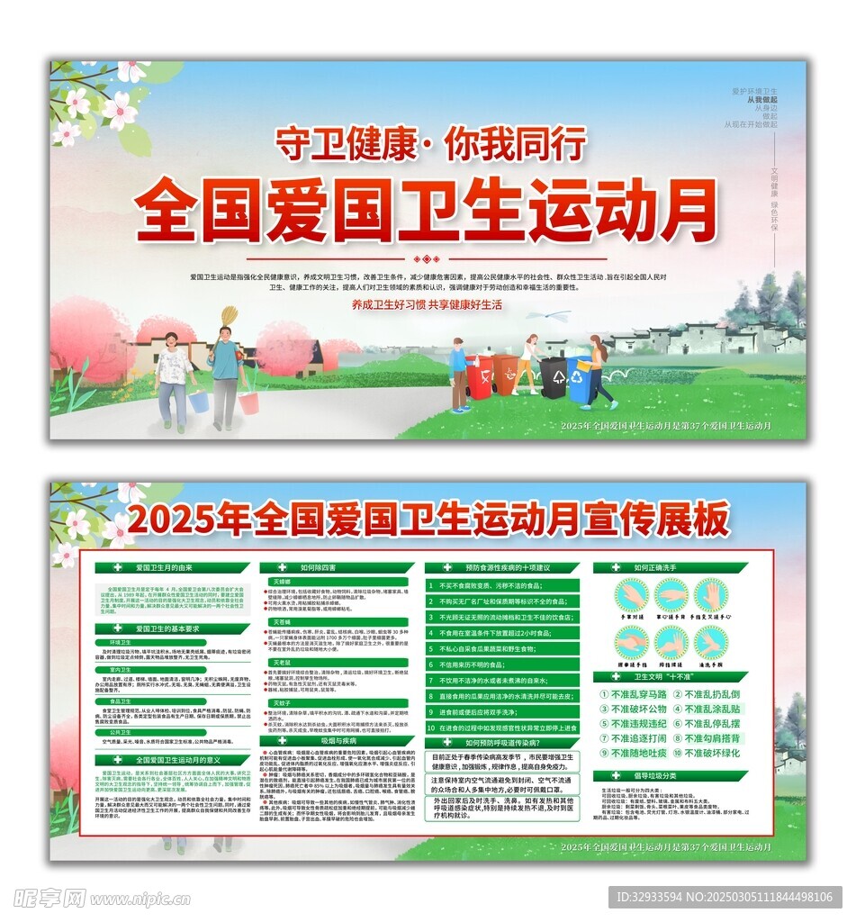 2025全国爱国卫生运动月展板