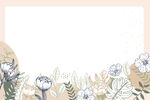 花朵树叶背景展板