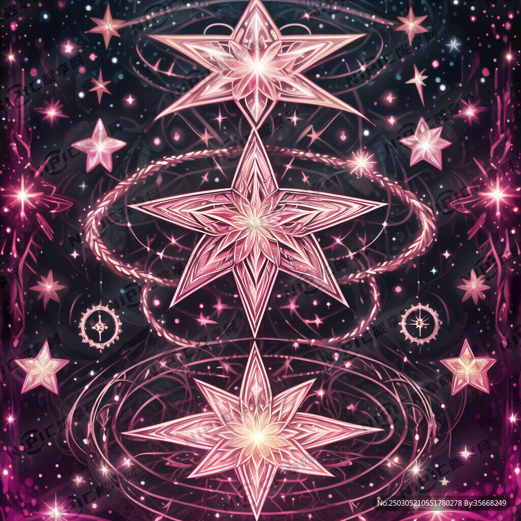 粉色星星纹魔法阵