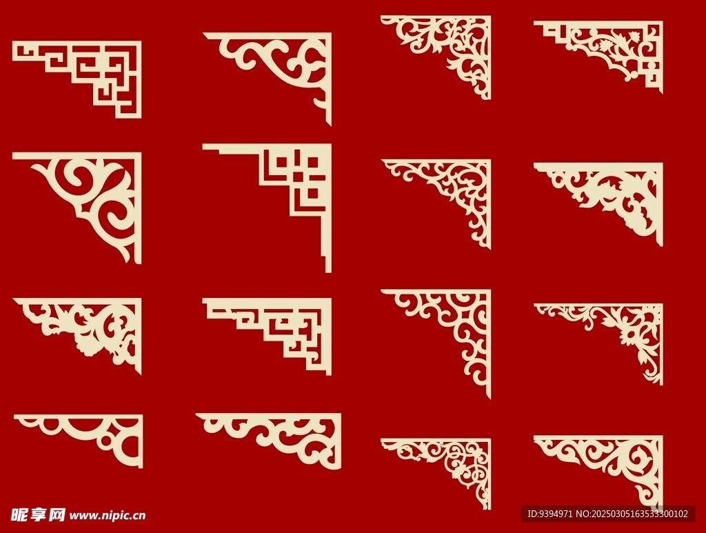 古典花边矢量图