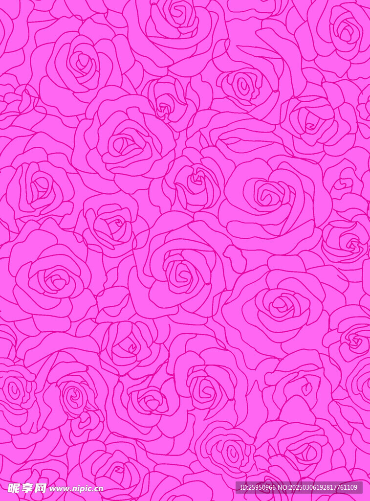 线条花