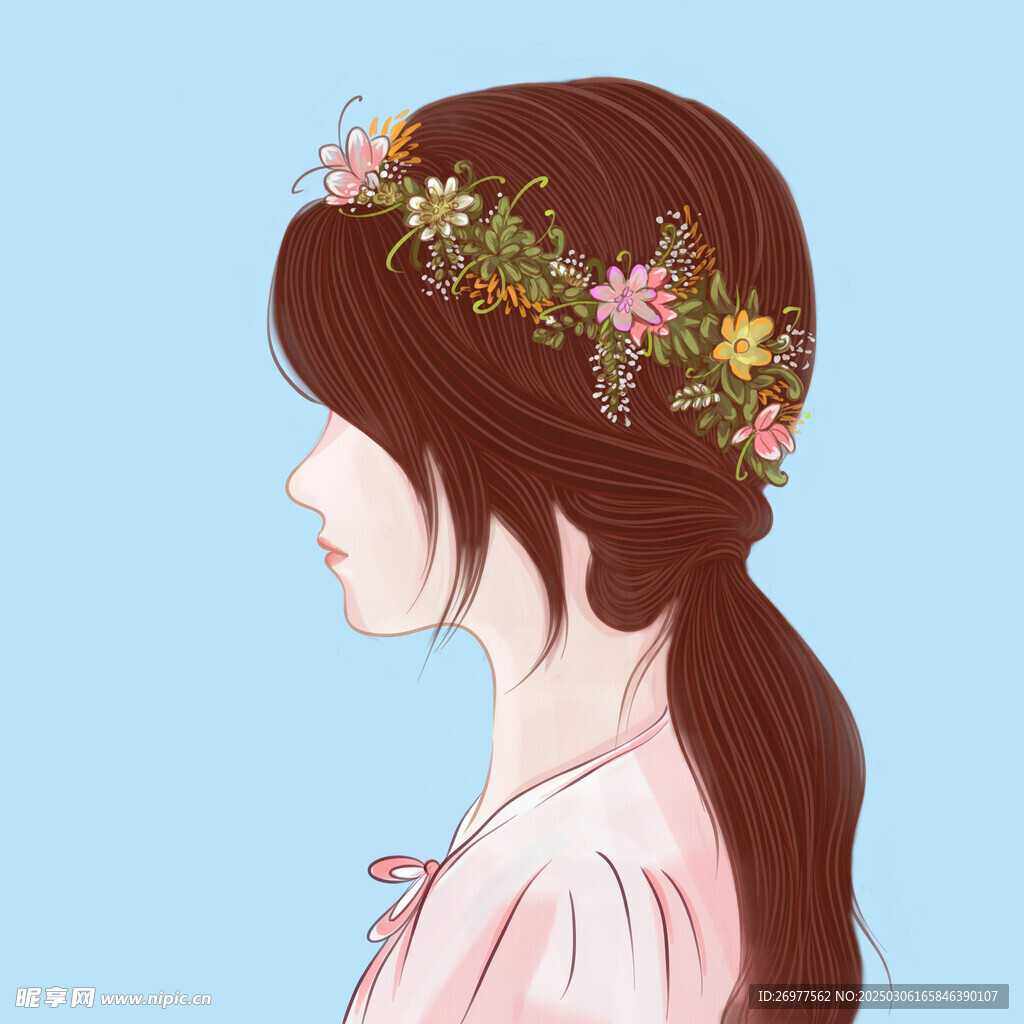  侧面少女