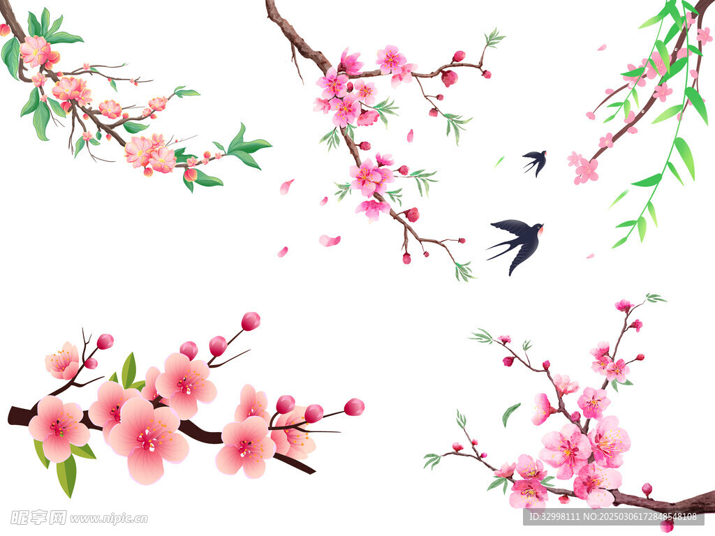 免抠桃花素材
