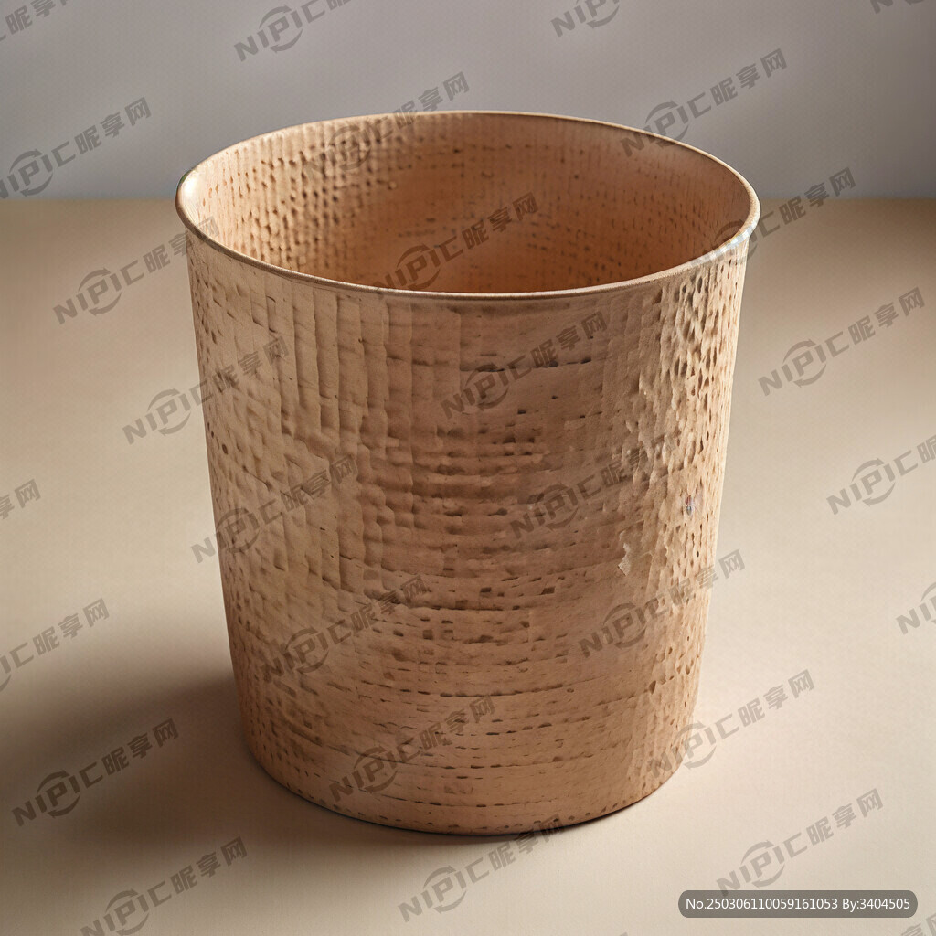 牛皮色的双层瓦楞纸杯