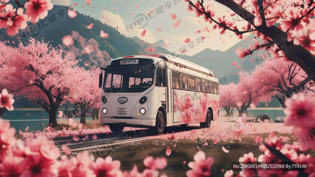以粉色桃花瓣飘落为动态背景